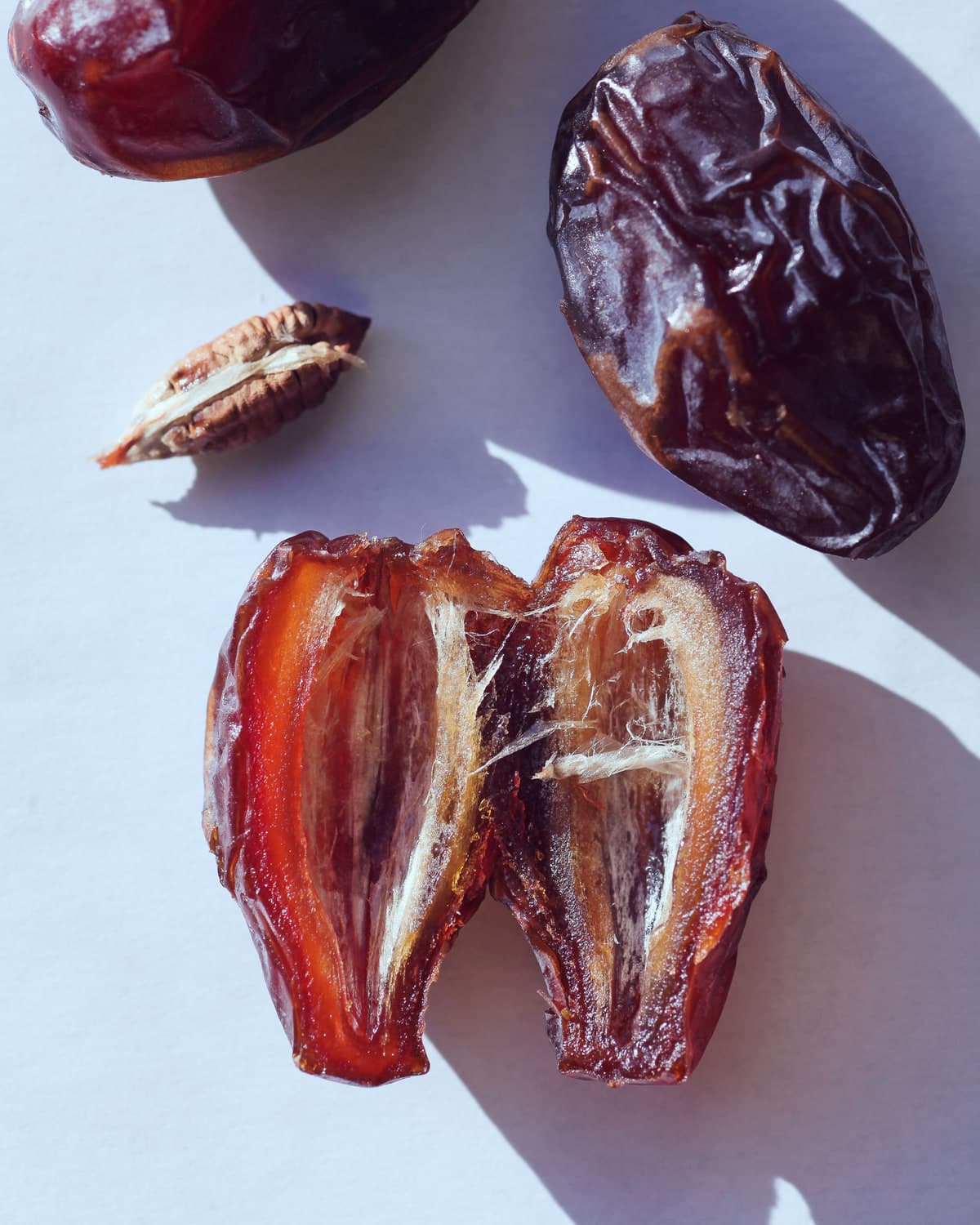 Large BM Medjool dates, one split open
