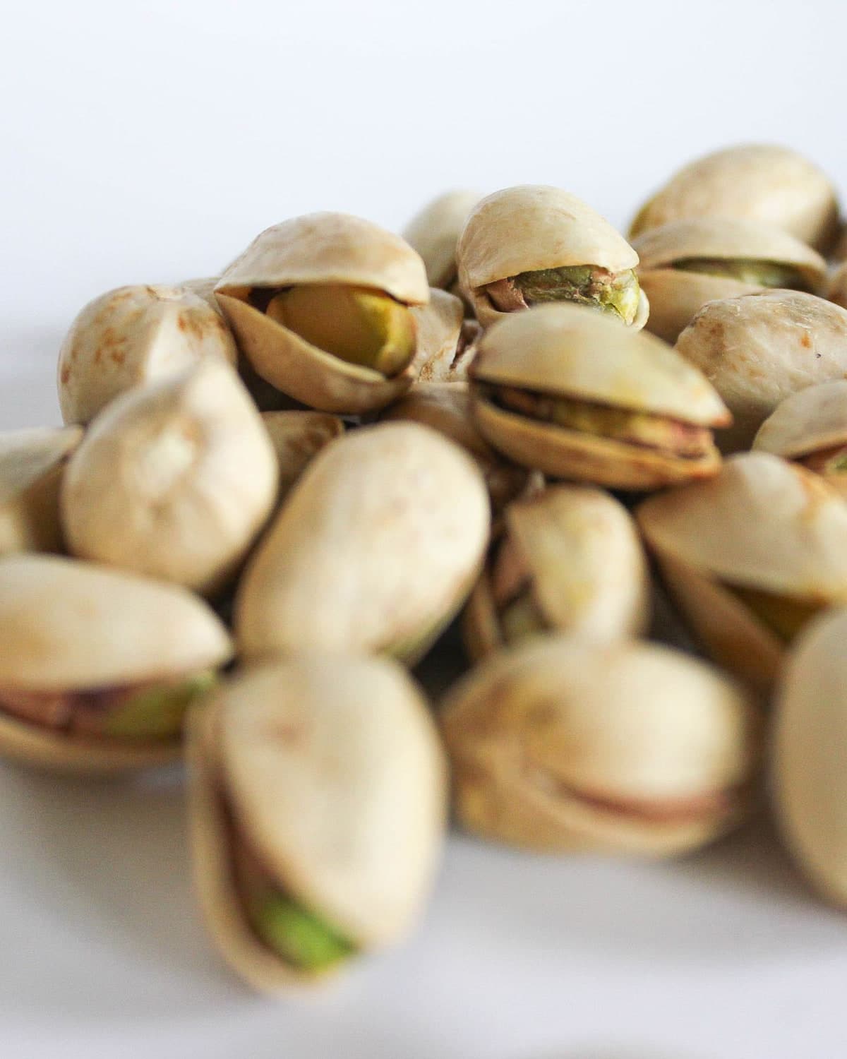 Pistachios in their shells, close up